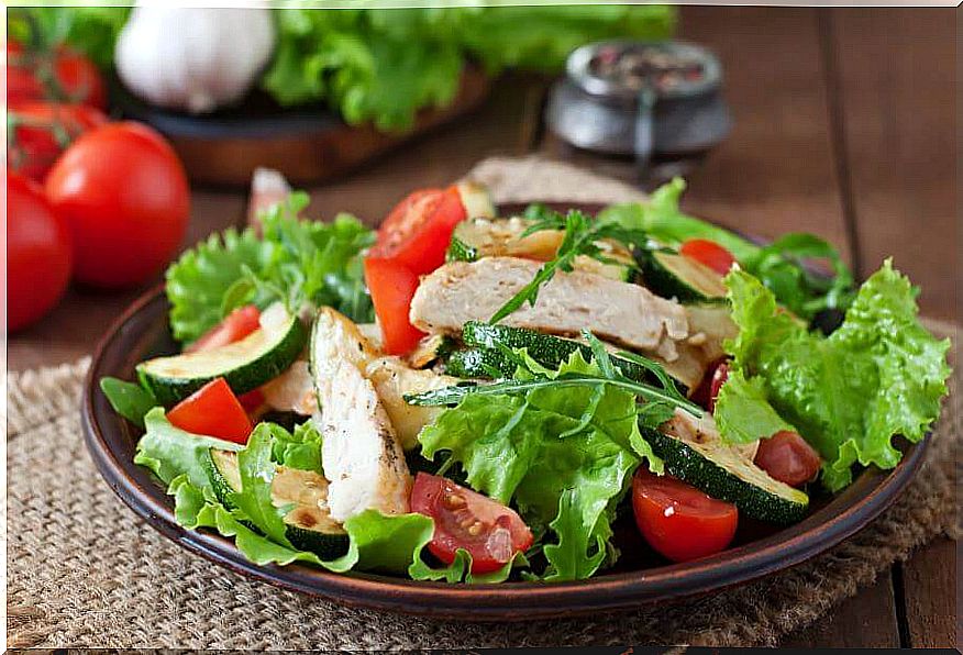 Chicken Breast Strip Salad