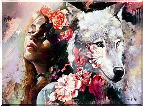 woman-with-wolf