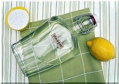 Disinfect the refrigerator with vinegar and lemon