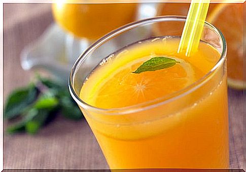 Energy drink with orange juice