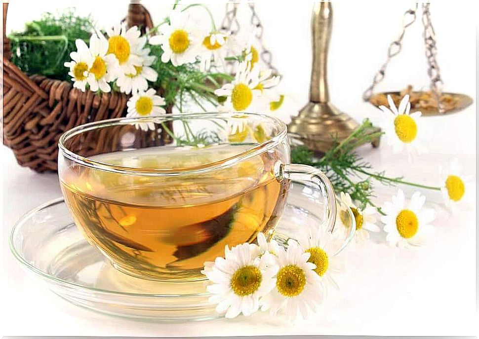 Chamomile helps with diarrhea